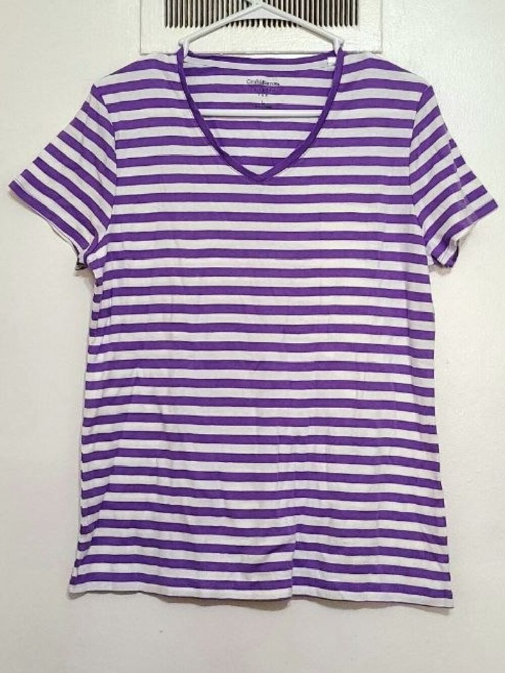 Purple Striped Classic Tee